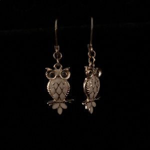 Gold Owl Earrings